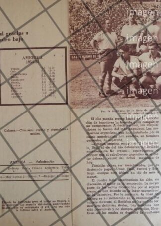 AFICHE RETRO EL CLUB AMERICA 1955 /FUTBOL