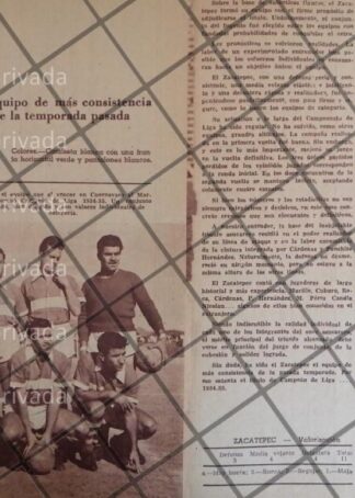 AFICHE RETRO CLUB DE FUTBOL ZACATEPEC 1955