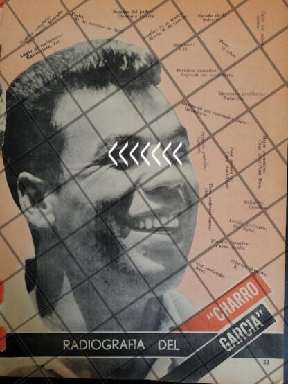 AFICHE RETRO FUTBOLISTA EL JESUS CHARRO GARCIA 1963