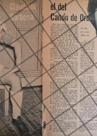 AFICHE RETRO FUTBOLISTA CLAUDINOR BARBOSA 1963