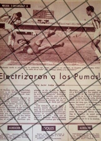 AFICHE RETRO PARTIDO NECAXA - PUMAS 1963