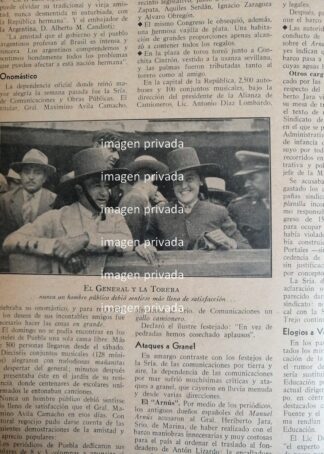 AFICHE RETRO. CONCHITA CINTRON Y MAXIMINO AVILA CAMACHO