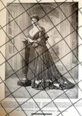 CARTEL PUBLICITARIO ANTIGUO 1907 VESTIDOS CASA MODAS DAILLE