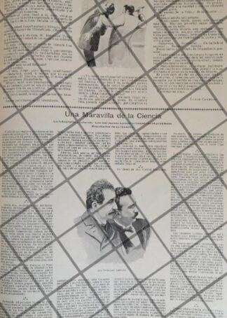AFICHE ANTIGUO HERMANOS LUMIERE INVENTAN FOTOGRAFIA A COLOR