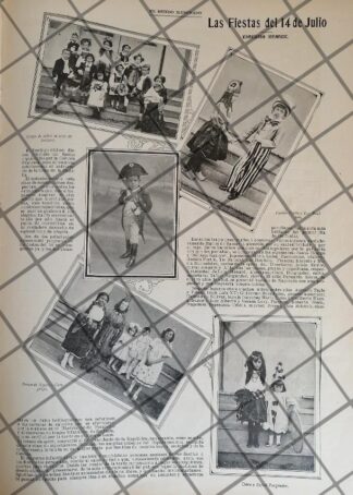 AFICHE ANTIGUO NIÑOS,  COMUNIDAD FRANCESA MEXICANA 1907