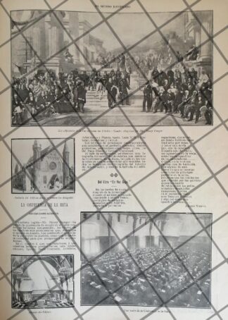 AFICHE ANTIGUO 2DA CONFERENCIA DE PAZ DE LA HAYA 1907