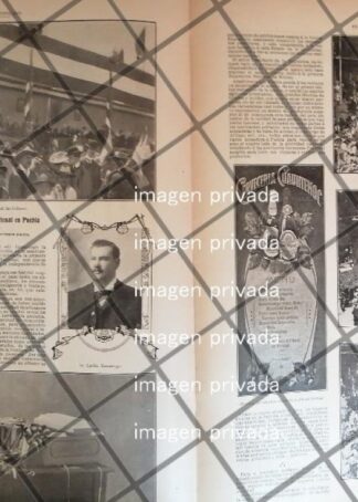 AFICHE ANTIGUO INICIAN OBRA EXPOSICION NAC. DE PUEBLA DESFILE