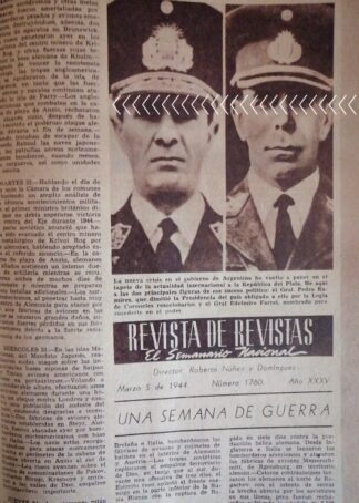 AFICHE ANTIGUO GOLPE DE ESTADO EN ARGENTINA 1944 NOTA