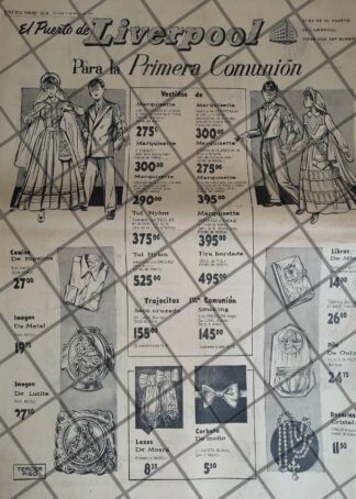 PUBLICIDAD RETRO TIENDA LIVERPOOL 1954 /98 T. POSTER