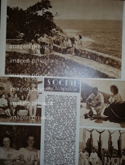 AFICHE ANTIGUO CARLOS OBREGON SANTACILIA. ACAPULCO 1948