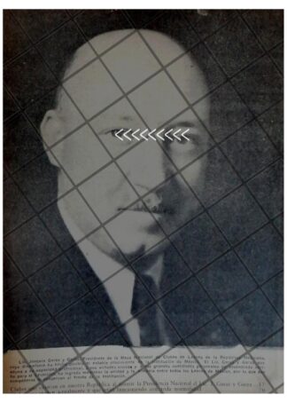 AFICHE RETRO CLUB DE LEONES. JOAQUIN GARZA Y GARZA 1944