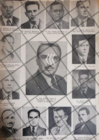 AFICHE RETRO MIEBROS CLUB DE LEONES MONTERREY 1944