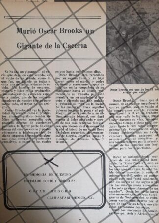 AFICHE RETRO MUERE EL CAZADOR OSCAR BROOKS 1980s