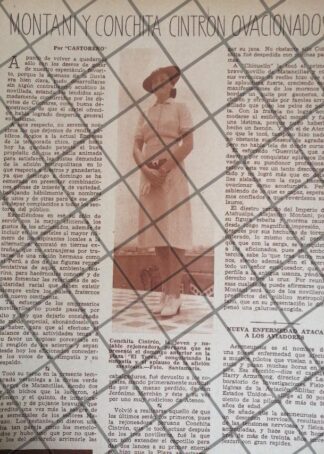 AFICHE RETRO CONCHITA CINTRON EN MEXICO 1937