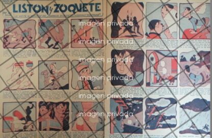 TIRA COMICA ANTIGUA. LISTON Y SOQUETE 1944 DIB. DEL GALLO -3