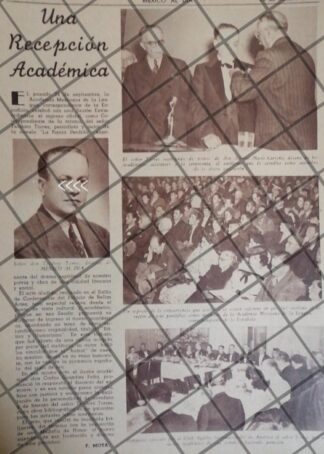 AFICHE ANTIGUO PERIODISTA TEODORO TORRES INGRESA R.A.E 1941
