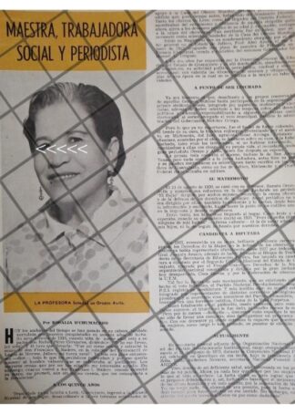 AFICHE ANTIGUO PROFESORA. SOLEDAD DE OROZCO AVILA 1974