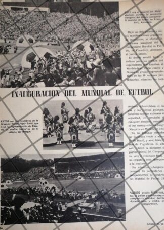 AFICHE ANTIGUO INAUGURAN COPA MUNDIAL DE FUTBOL 1974