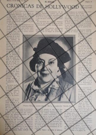 AFICHE ANTIGUO VIRGINIA FABREGAS DEBUTA EN HOLLYWOOD 1931