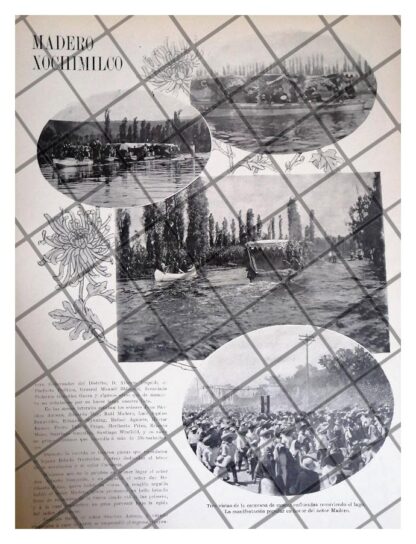 AFICHE ANTIGUO FRANCISO I. MADERO EN XOCHIMILCO 1911 - Image 3
