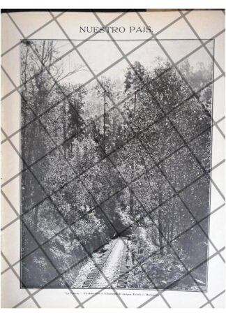 GRABADO ANTIGUO LA NEVERA HACIENDA JARIPEO MICHOACAN 1911