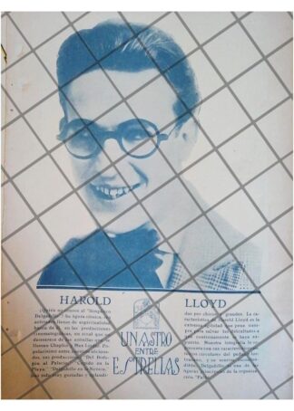 FOTO GRABADO ANTIGUO. ACTOR HAROLD LLOYD 1920 CINE MUDO