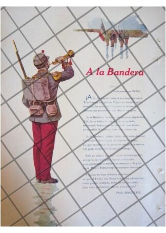 AFICHE ANTIGUO INEDITO DE PAUL DEROULEDE 1920