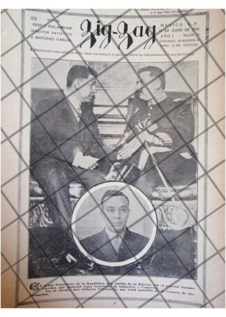 AFICHE ANTIGUO ADOLFO DE LA HUERTA Y JACINTO TREVIÑO 1920