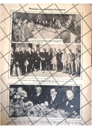 AFICHE RETRO. ADOLFO DE LA HUERTA Y PERIODISTAS EXTRANJEROS