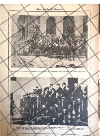 AFICHE RETRO. ADOLFO DE LA HUERTA EN EL CONGRESO 1920