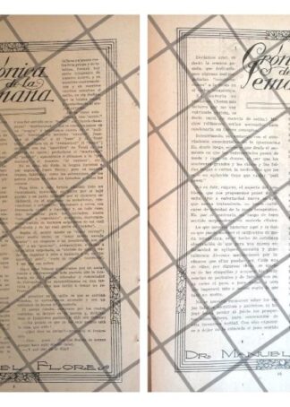 AFICHES ANTIGUO NOTAS EDITORIALES DR. MANUEL FLORES 1920