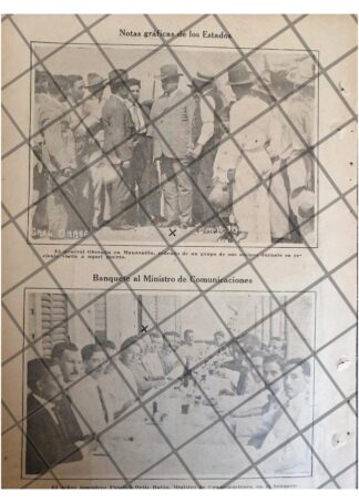 AFICHE ANTIGUO ALVARO OBREGON EN MANZANILLO ETC 1920