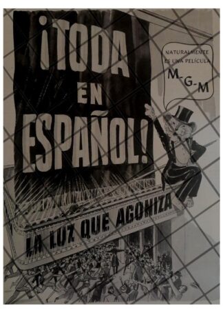 CARTEL ANTIGUO PELICULA. LA LUZ QUE AGONIZA 1945