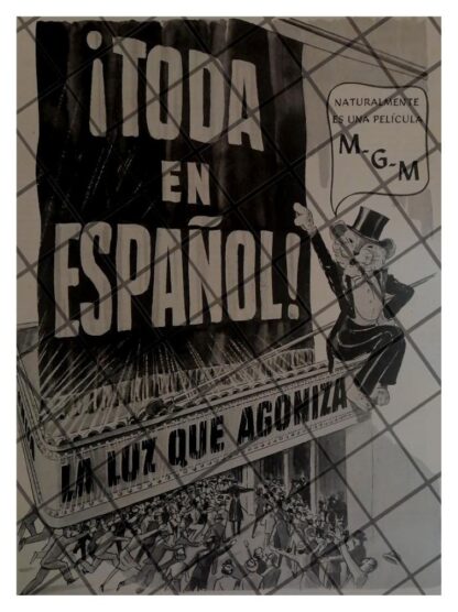 CARTEL ANTIGUO PELICULA. LA LUZ QUE AGONIZA 1945