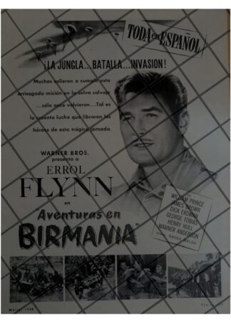 CARTEL ANTIGUO PELICULA. AVENTURAS EN BIRMANIA 1945