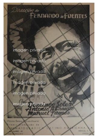 CARTEL ANTIGUO PELICULA. VAMONOS CON PANCHO VILLA 1936