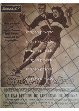 AFICHE RETRO IMAGEN PROHIBIDA DE EVITA PERON 1941