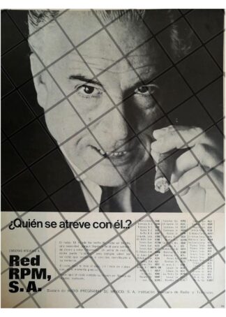 AFICHE RETRO EMISORAS RADIO PROGRAMAS DE MEXICO 1968 /8