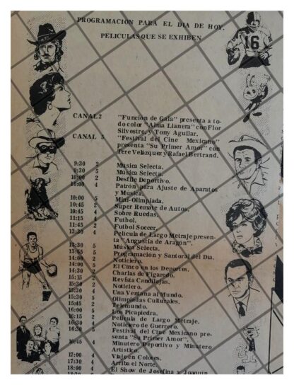 PUBLICIDAD RETRO TELESISTEMA MEXICANO 1969 MENU 10 - Image 3