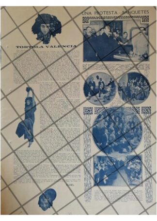 AFICHE ANTIGUO. LA BAILARINA TORTOLA VALENCIA 1917 etc