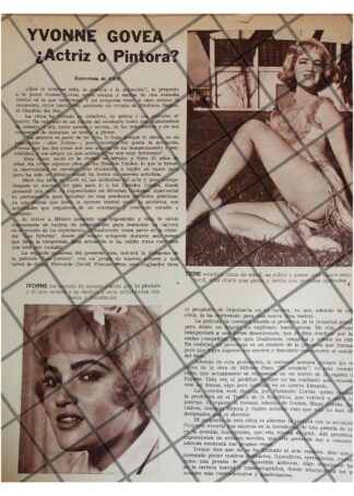 AFICHE ANTIGUO INICIOS DE LA ACTRIZ, YVONNE GOVEA 1971