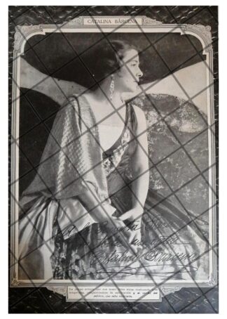 AFICHE ANTIGUO INICIOS DE LA ACTRIZ CATALINA BARCENA 1920s