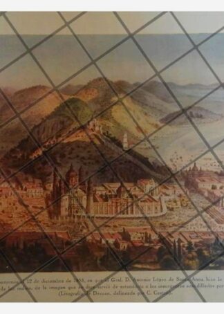 LITOGRAFIA ANTIGUA 1938 CERRO DEL TEPEYAC AÑO 1853