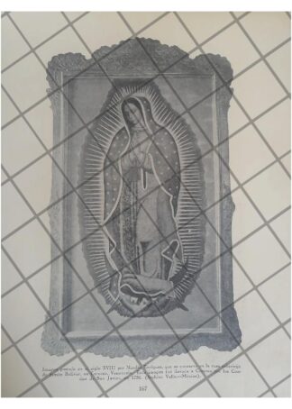 GRABADO ANTIGUO 1938 VIRGEN DE GUADALUPE DE 1750