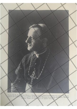 GRABADO ANTIGUO ARZ. FRANCISCO OROZCO Y JIMENES 1938