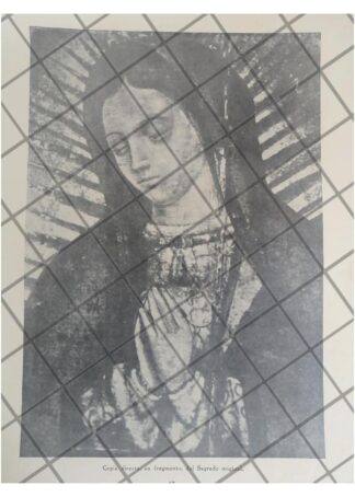 LITOGRAFIA ANTIGUA VIRGEN DE GUADALUPE 1938