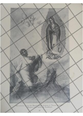 LITOGRAFIA ANTIGUA TERCERA APARICION A JUAN DIEGO 193