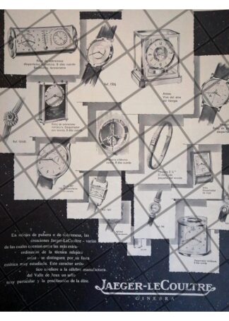 CARTEL RETRO RELOJES JAEGER LECOULTRE 1954 /RARO