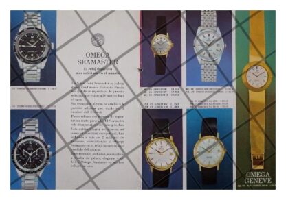 CARTEL RETRO RELOJES OMEGA SEAMASTER Y FOLLETO 1964 - Image 4