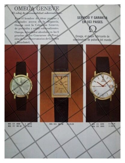 CARTEL RETRO RELOJES OMEGA SEAMASTER Y FOLLETO 1964 - Image 3